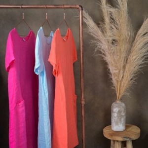 Linnen tuniek oud rose